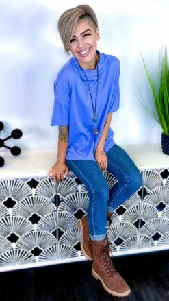 The ZigZag Stripe Purple Embracing You Top