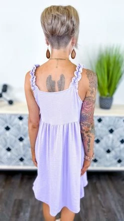 The ZigZag Stripe DRESSES Purple Friendly Thoughts Dress