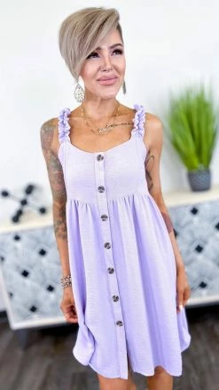 The ZigZag Stripe DRESSES Purple Friendly Thoughts Dress