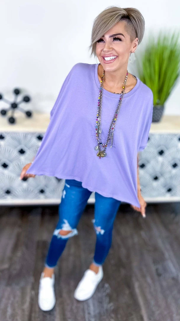 The ZigZag Stripe TOPS & TUNICS Purple Home For Now Top