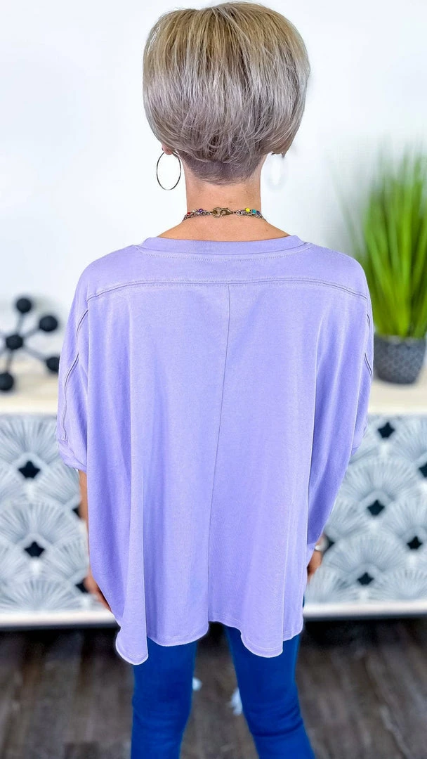 The ZigZag Stripe TOPS & TUNICS Purple Home For Now Top