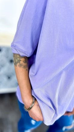 The ZigZag Stripe TOPS & TUNICS Purple Home For Now Top