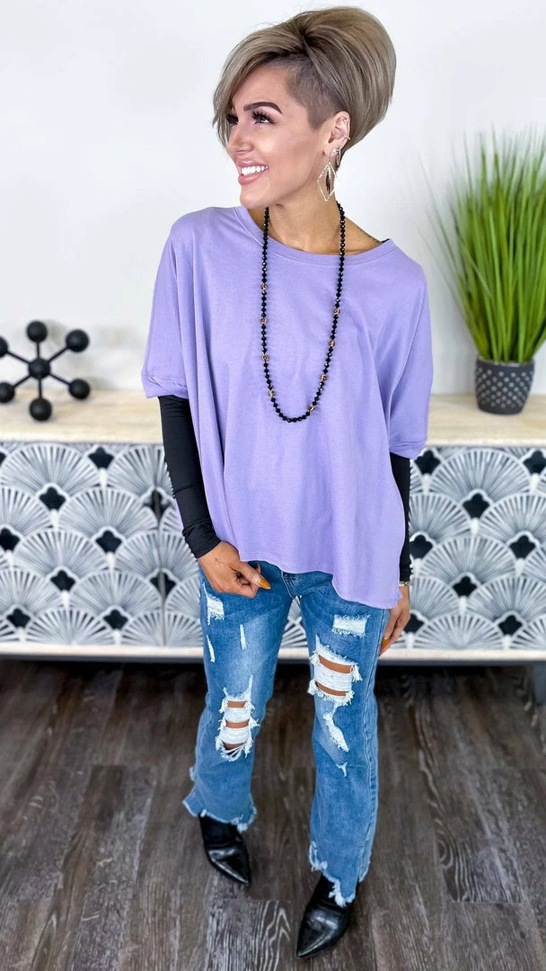 The ZigZag Stripe TOPS & TUNICS Purple Home For Now Top