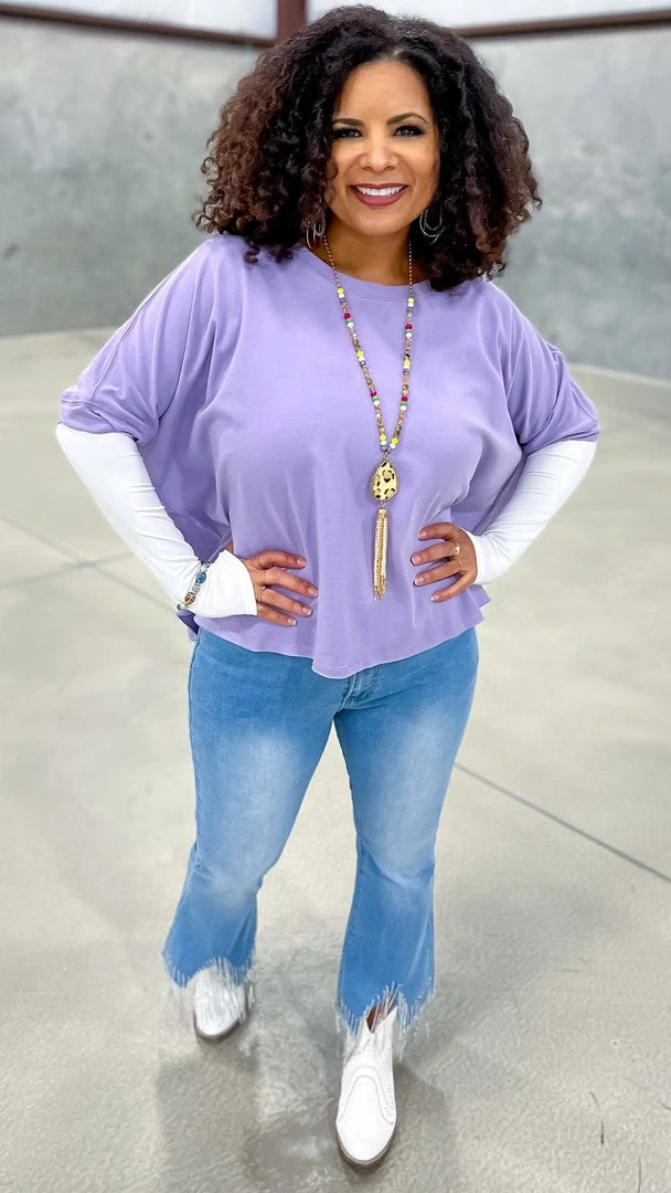 The ZigZag Stripe TOPS & TUNICS Purple Home For Now Top