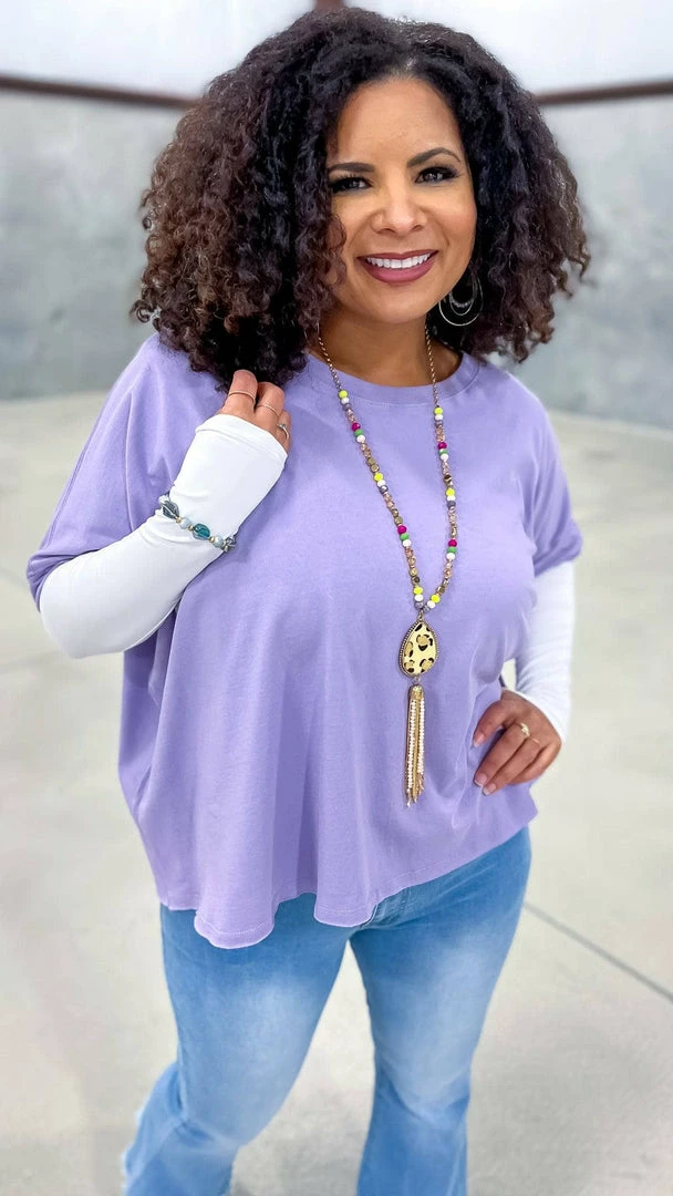 The ZigZag Stripe TOPS & TUNICS Purple Home For Now Top