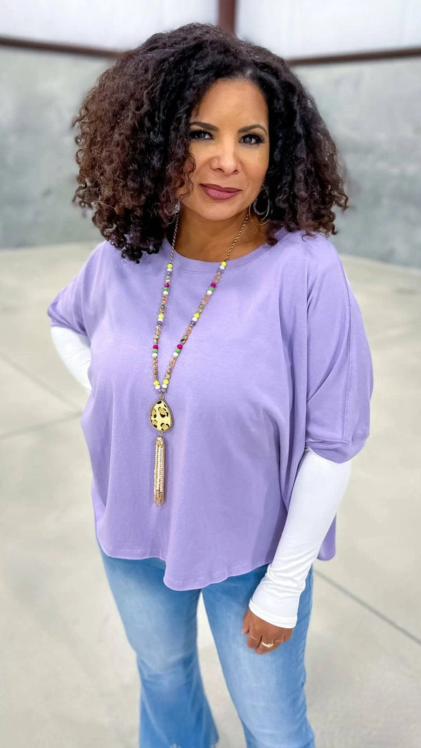 The ZigZag Stripe TOPS & TUNICS Purple Home For Now Top