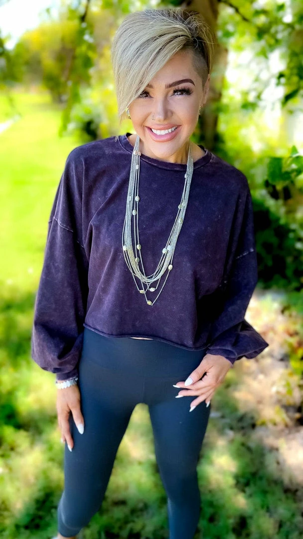 Zenana Purple New Timezone Top TOPS & TUNICS