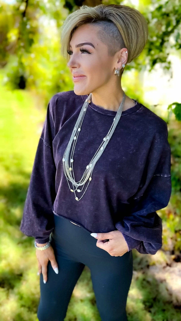 Zenana Purple New Timezone Top TOPS & TUNICS