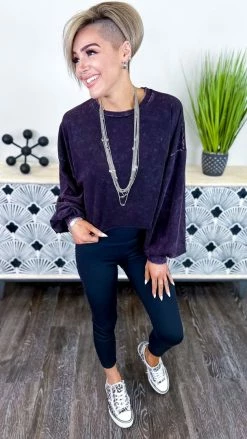 Zenana Purple New Timezone Top TOPS & TUNICS