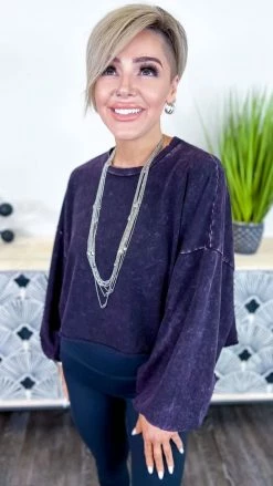 Zenana Purple New Timezone Top TOPS & TUNICS