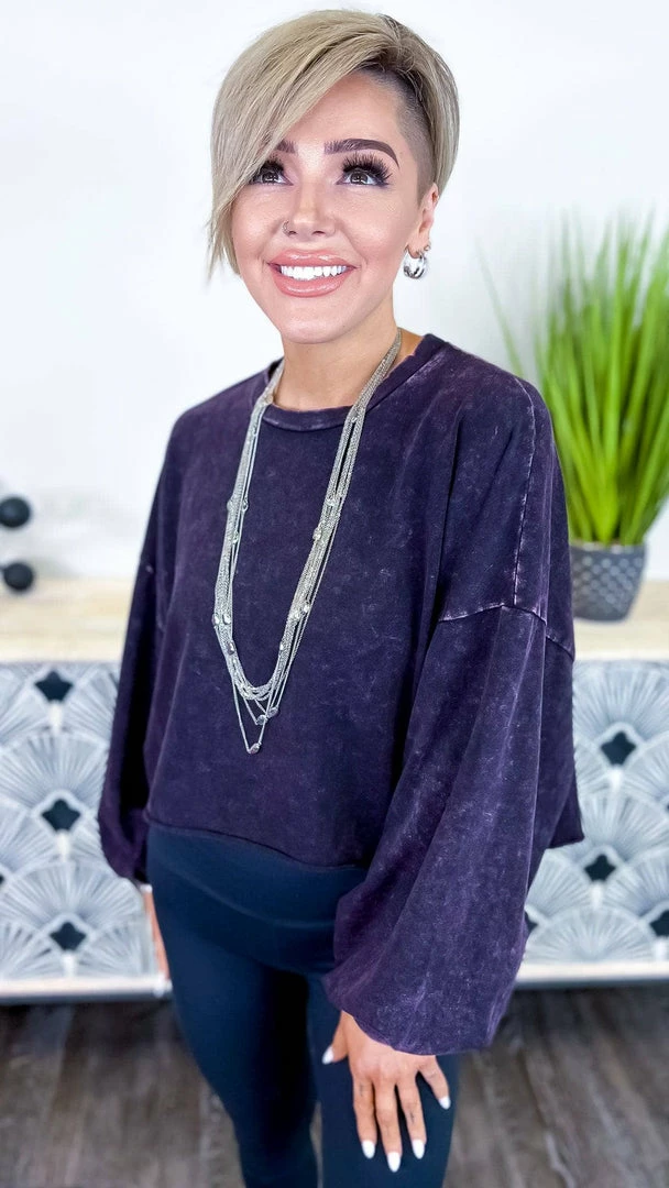 Zenana Purple New Timezone Top TOPS & TUNICS