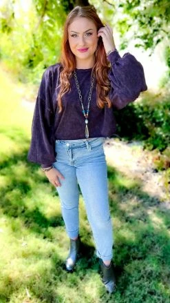 Zenana Purple New Timezone Top TOPS & TUNICS