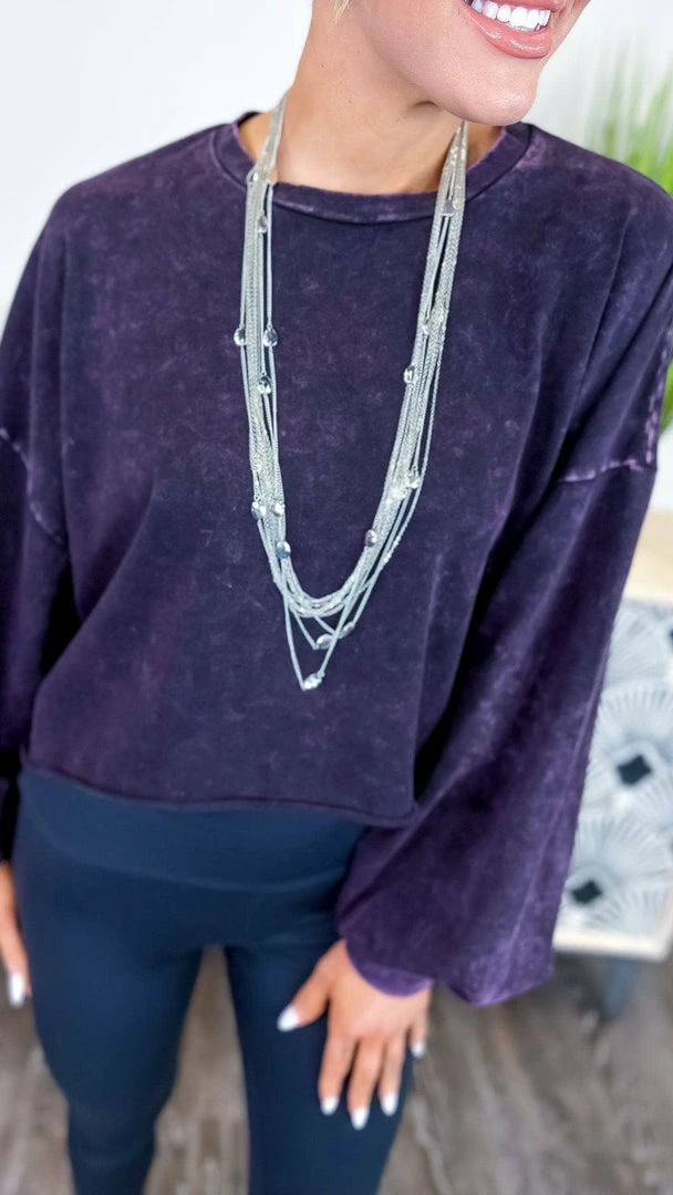 Zenana Purple New Timezone Top TOPS & TUNICS