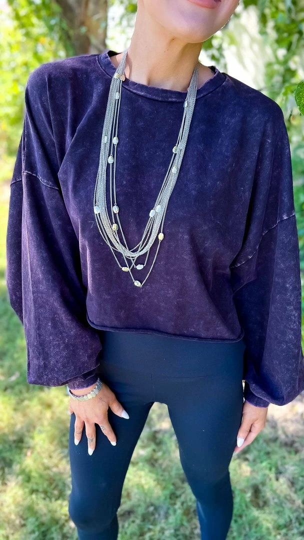 Zenana Purple New Timezone Top TOPS & TUNICS