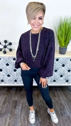 Zenana Purple New Timezone Top TOPS & TUNICS