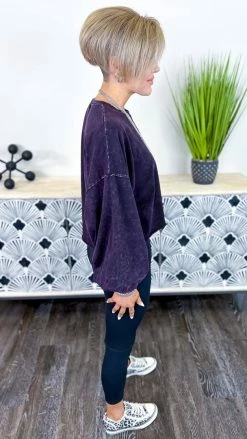 Zenana Purple New Timezone Top TOPS & TUNICS