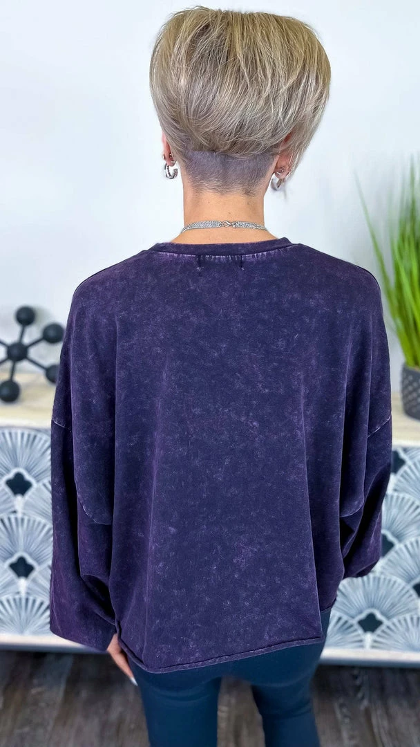 Zenana Purple New Timezone Top TOPS & TUNICS