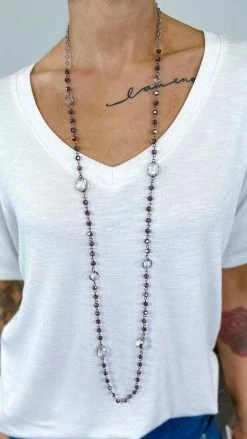 Lost & Found Purple Raelyn Necklace ACCESSORIES
