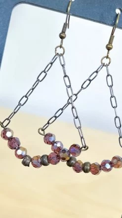 Lost & Found Purple Sophie Crystal Earrings