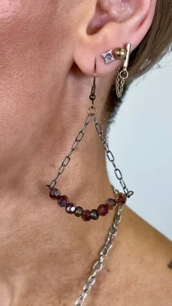 Lost & Found Purple Sophie Crystal Earrings