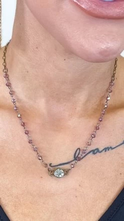 Lost & Found Purple Sophie Crystal Necklace