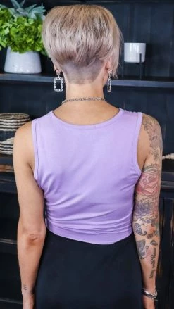 Zenana Purple Twisted Feelings Tank [NO RETURNS]