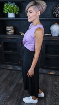 Zenana Purple Twisted Feelings Tank [NO RETURNS]