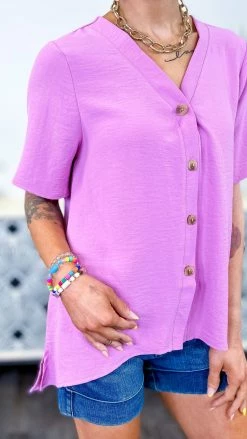 The ZigZag Stripe Purple Uptown Look Top [NO RETURNS]