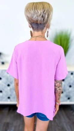 The ZigZag Stripe Purple Uptown Look Top [NO RETURNS]