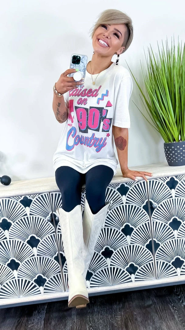 Golden Rose Co Raised On 90's Country Tee GRAPHIC TEES