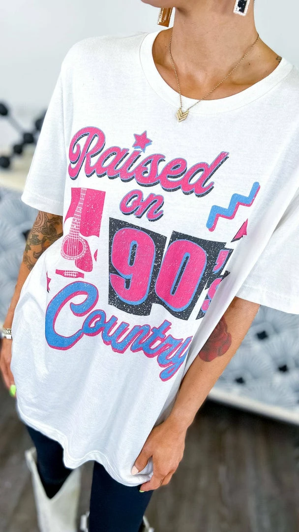Golden Rose Co Raised On 90's Country Tee GRAPHIC TEES