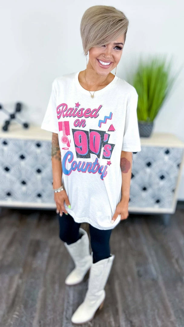 Golden Rose Co Raised On 90's Country Tee GRAPHIC TEES