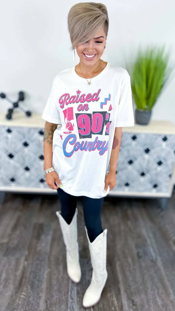 Golden Rose Co Raised On 90's Country Tee GRAPHIC TEES