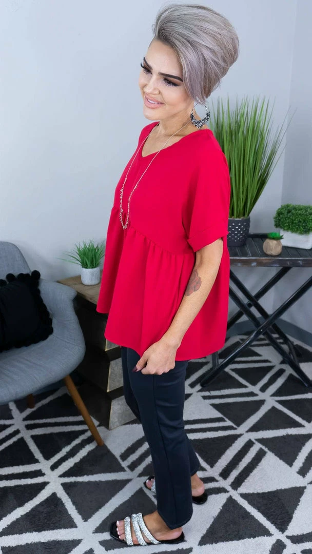 The ZigZag Stripe TOPS & TUNICS Raspberry City Sleek Top