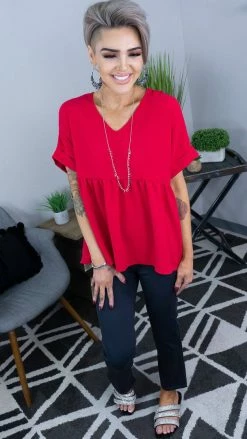 The ZigZag Stripe TOPS & TUNICS Raspberry City Sleek Top