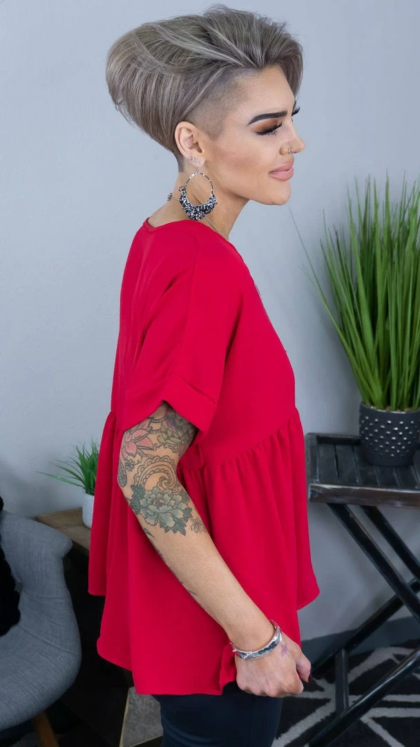 The ZigZag Stripe TOPS & TUNICS Raspberry City Sleek Top