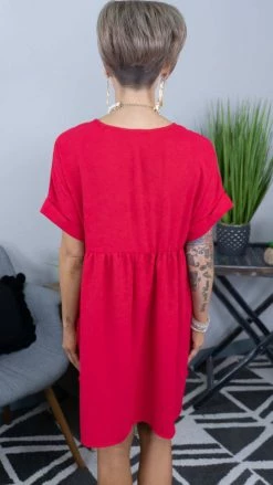 The ZigZag Stripe DRESSES Raspberry City Sleek Dress