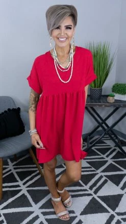 The ZigZag Stripe DRESSES Raspberry City Sleek Dress