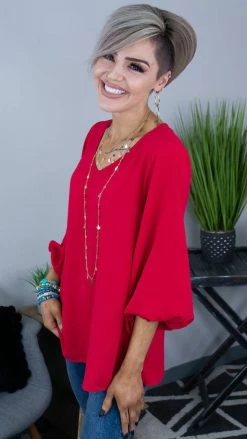 The ZigZag Stripe Raspberry Elegant Look Top