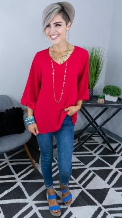 The ZigZag Stripe Raspberry Elegant Look Top