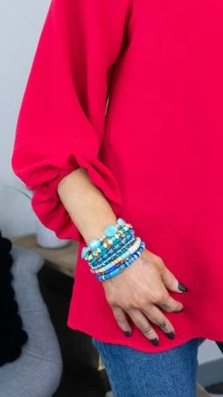 The ZigZag Stripe Raspberry Elegant Look Top