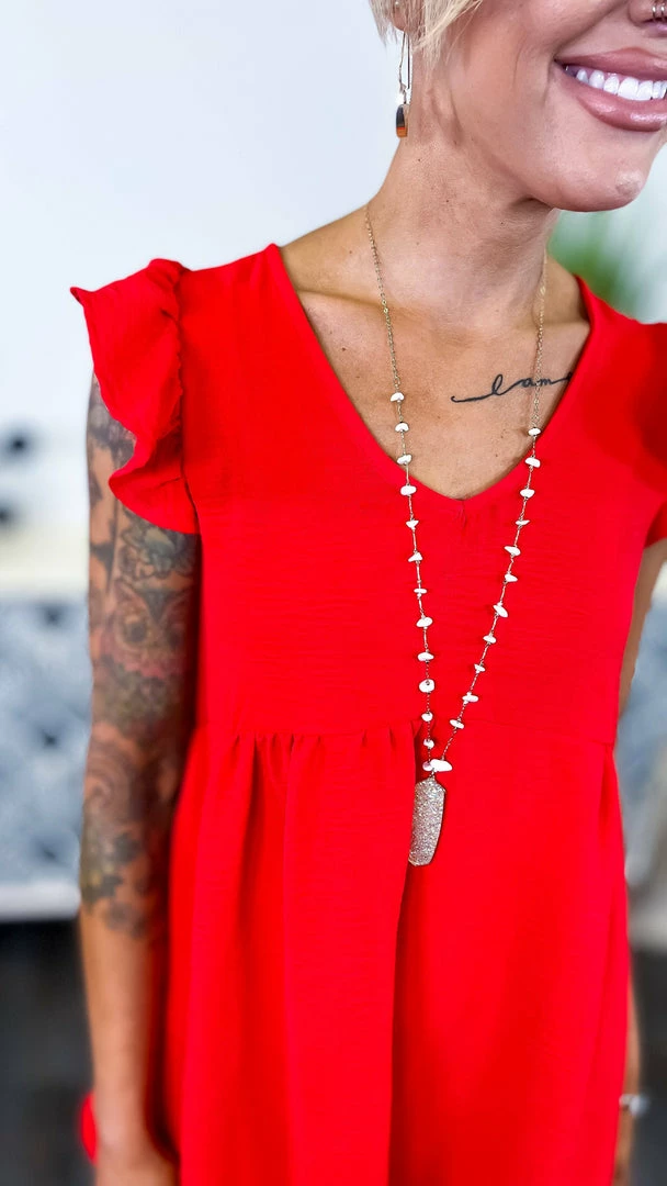 The ZigZag Stripe Red Beauty Moment Dress