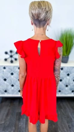 The ZigZag Stripe Red Beauty Moment Dress