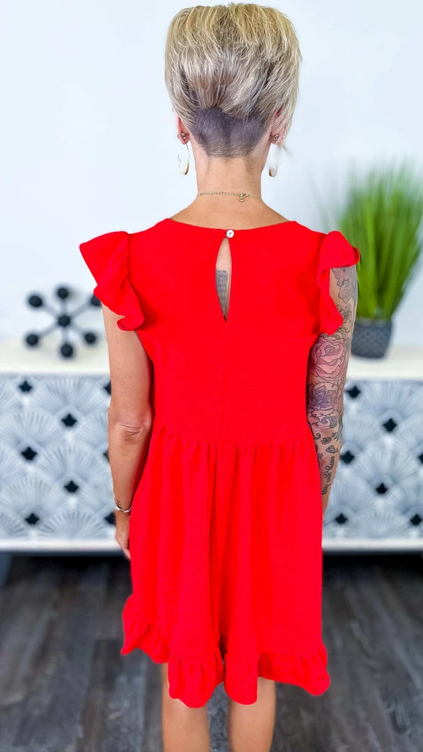 The ZigZag Stripe Red Beauty Moment Dress