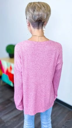 The ZigZag Stripe Red Bistro Bliss Sweater TOPS & TUNICS