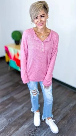 The ZigZag Stripe Red Bistro Bliss Sweater TOPS & TUNICS