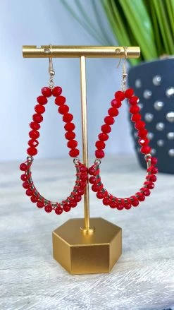 Your Fashion Wholesale Red Blaire Earrings ACCESSORIES