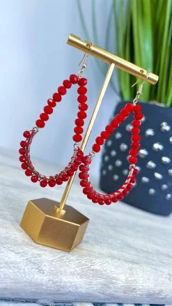 Your Fashion Wholesale Red Blaire Earrings ACCESSORIES