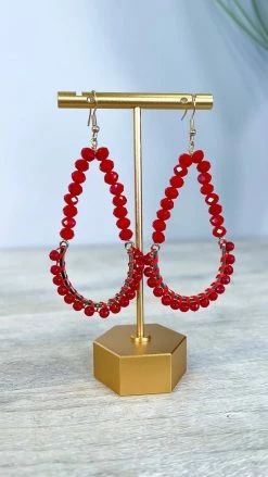 Your Fashion Wholesale Red Blaire Earrings ACCESSORIES