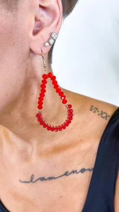 Your Fashion Wholesale Red Blaire Earrings ACCESSORIES